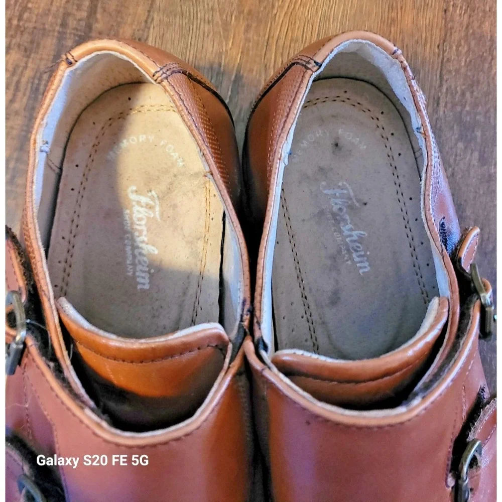 Boys Youth Teens Florsheim Brown Leather Size 5.5 Dress Formal Shoes Loafers